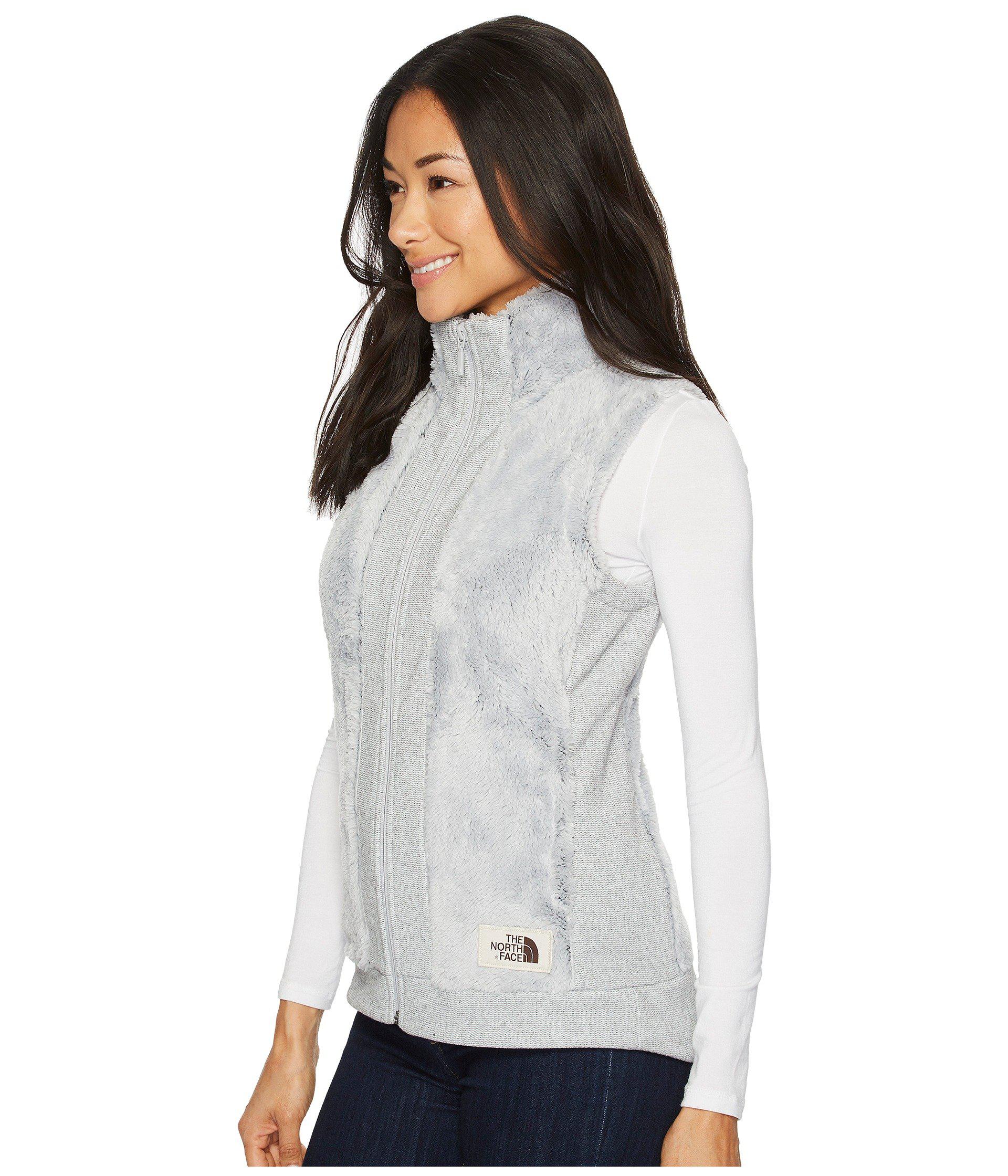 the north face faux fur vest womens