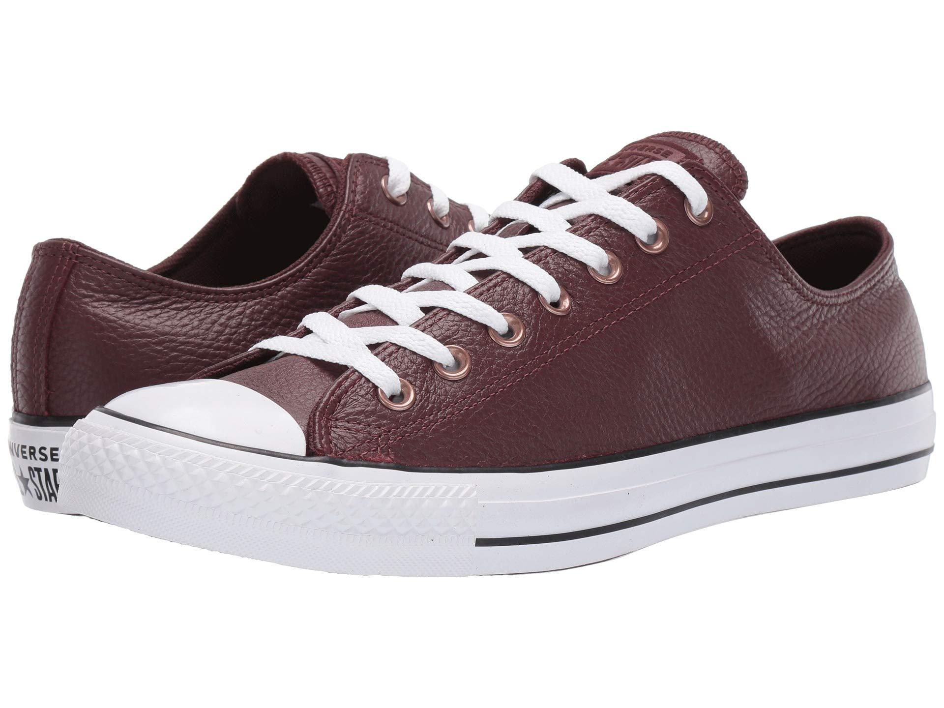 Converse Chuck Taylor All Star Leather - Ox in Brown - Lyst