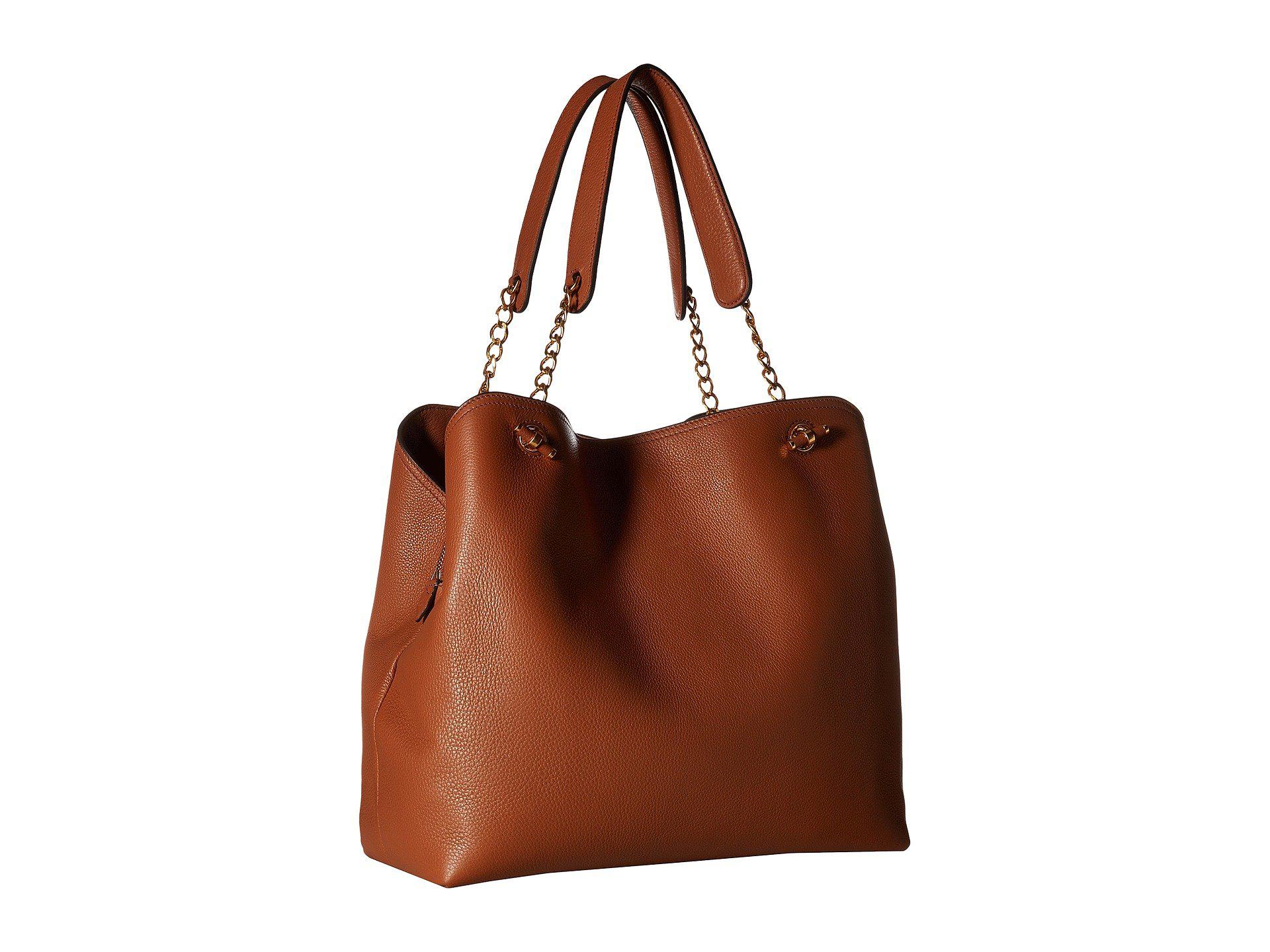 Lyst Tory Burch Chelsea Slouchy Tote Classic Tan Handbags Tan Tote Handbags Lyst View Fullscreen