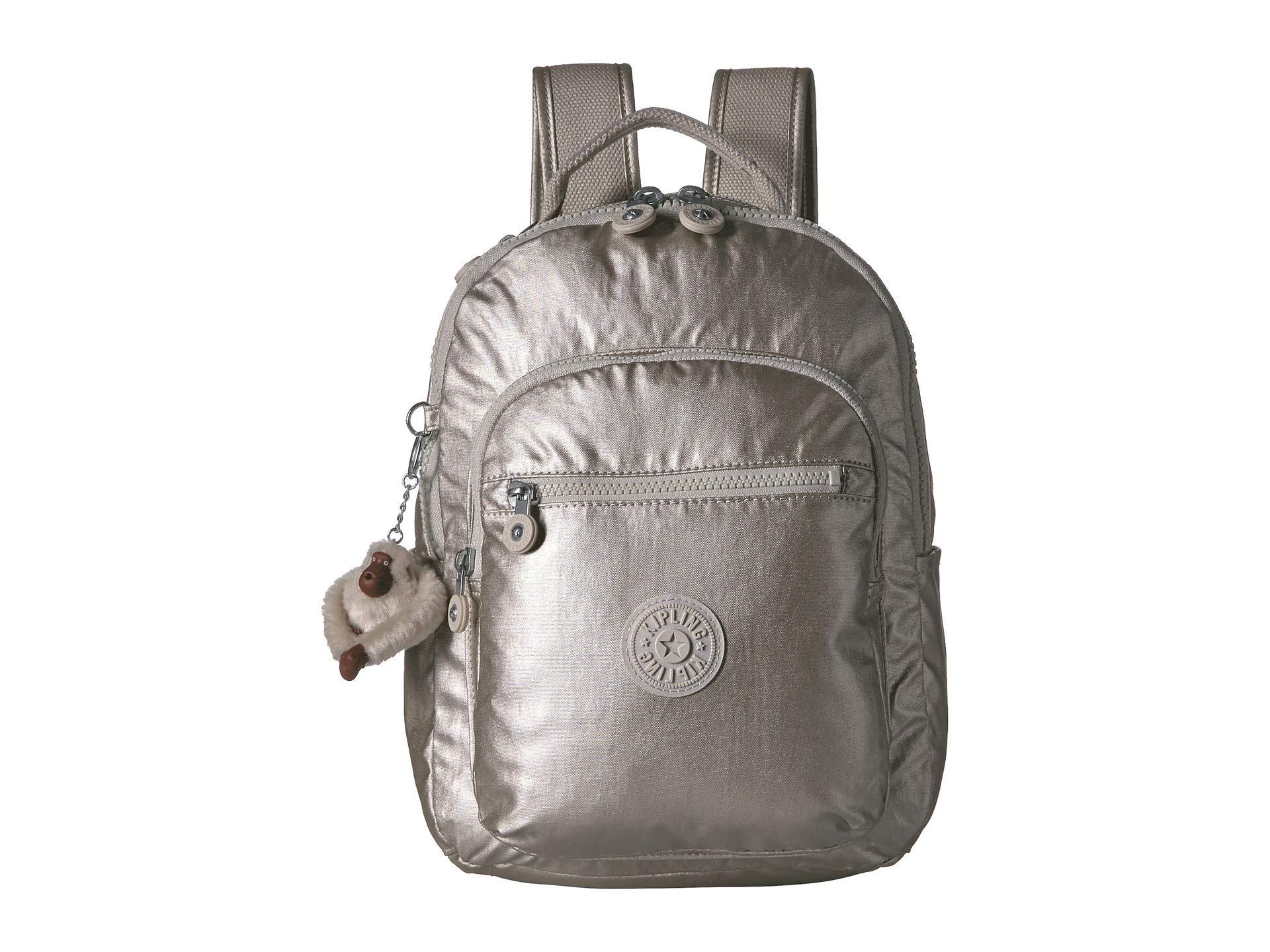 Kipling Seoul Go Small, Padded, Adjustable Backpack Straps, Zip Closure