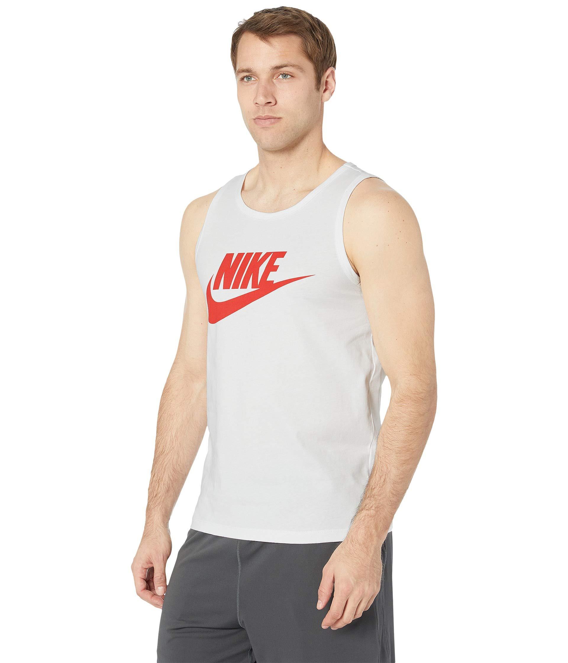 Lyst - Nike Nsw Futura Icon Tank Top (charcoal Heather/white) Men's ...