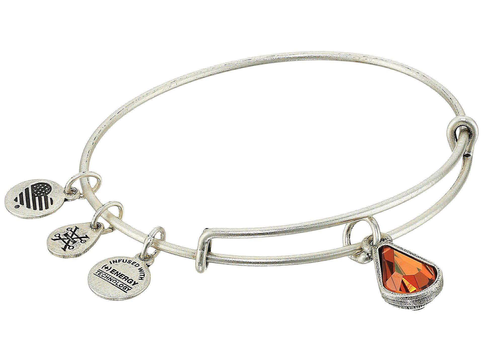 Lyst Alex And Ani Swarovski Teardrop Color Code Bangle May Alex And Ani