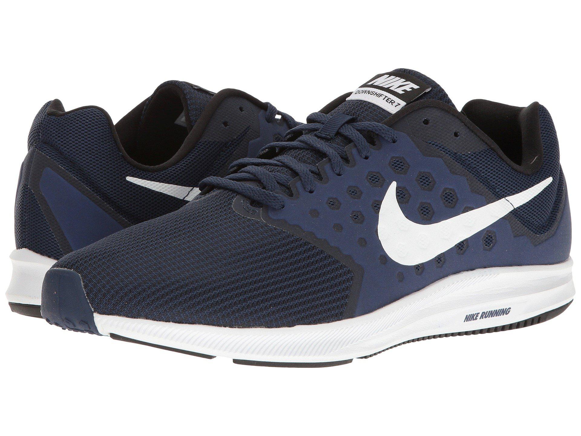 Lyst - Nike Downshifter 7 (midnight Navy/white/dark Obsidian/black) Men's Running Shoes in Blue 