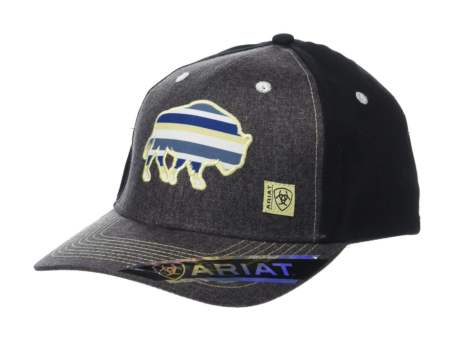 Ariat Synthetic Herringbone Buffalo Snapback Cap in Charcoal (Gray) for