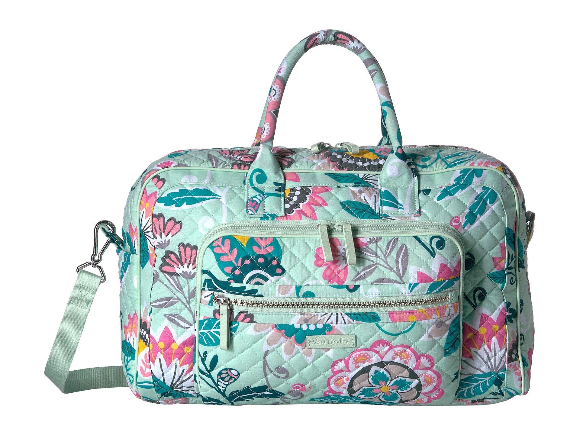 vera bradley iconic weekender travel bag microfiber