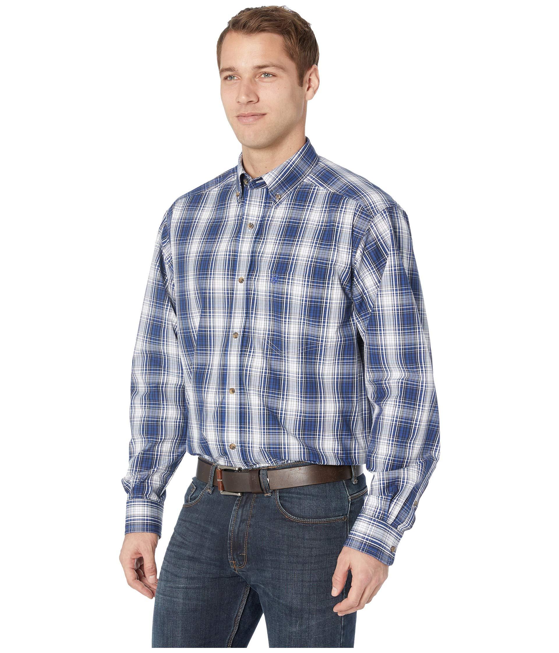navy blue ariat button up