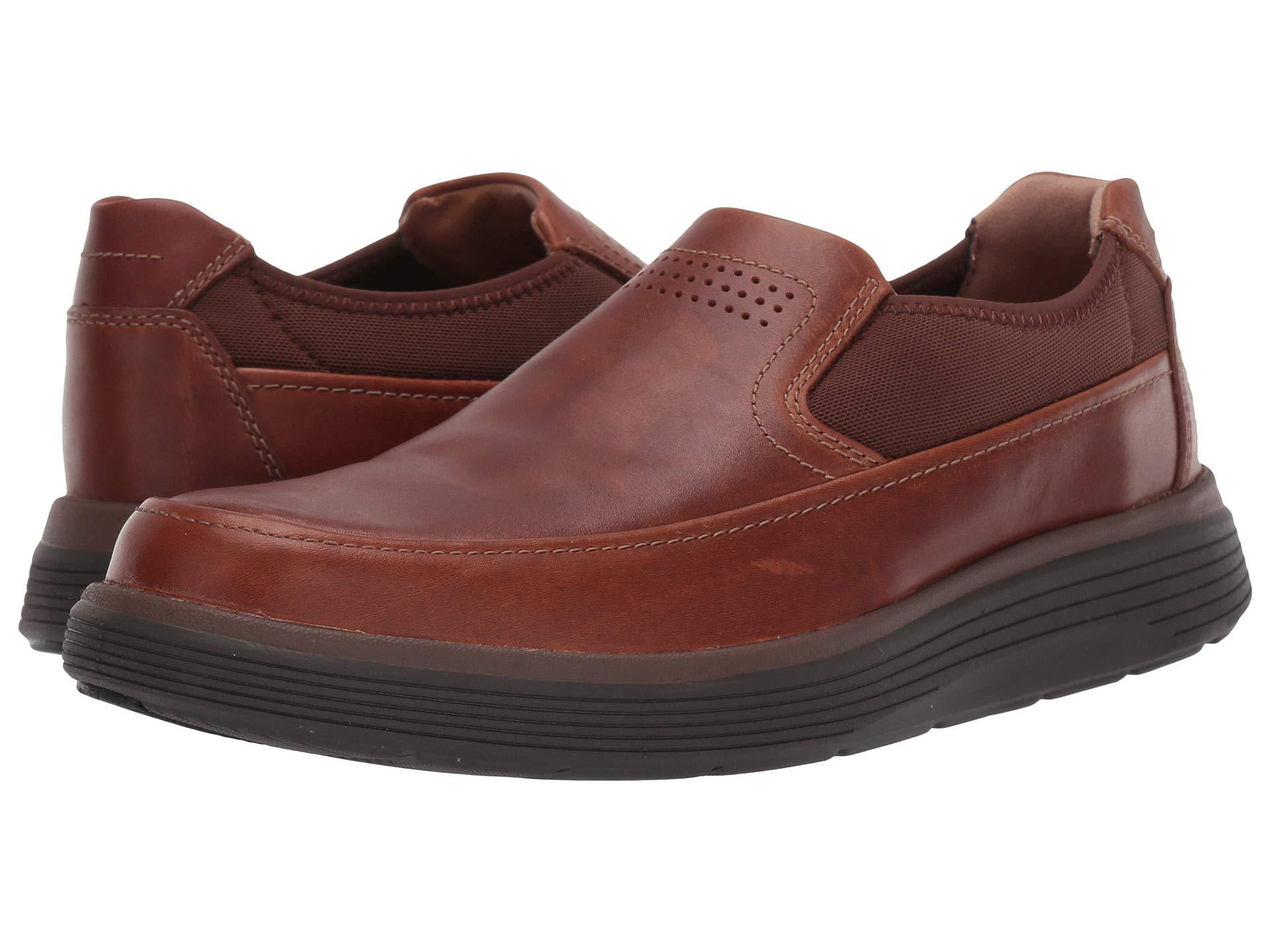 Clarks Leather Clarks Un Abode Go Loafer in Dark Tan Leather (Brown ...