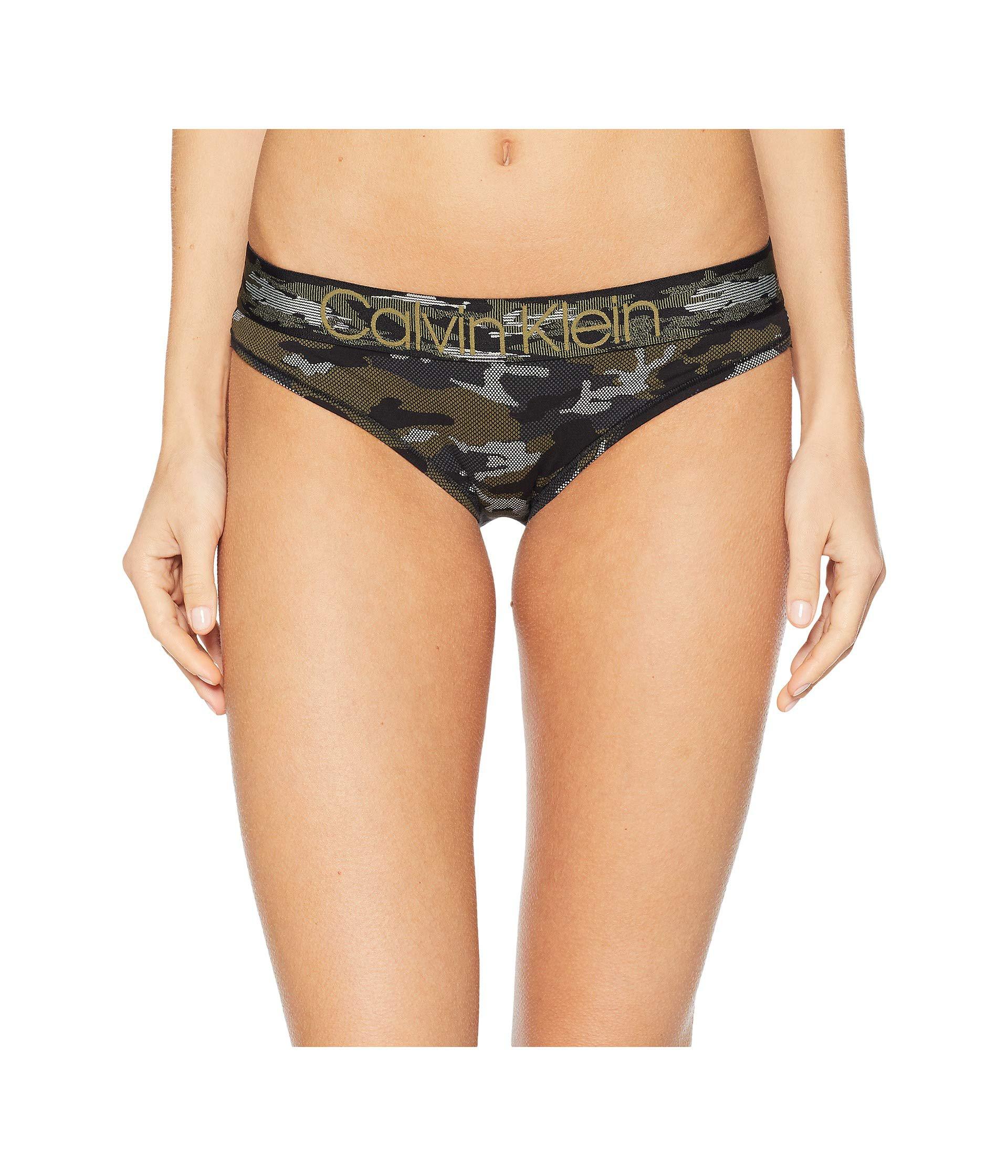 Lyst Calvin Klein Modern Cotton Camo Bikini Panty Camo Womens Underwear In Green