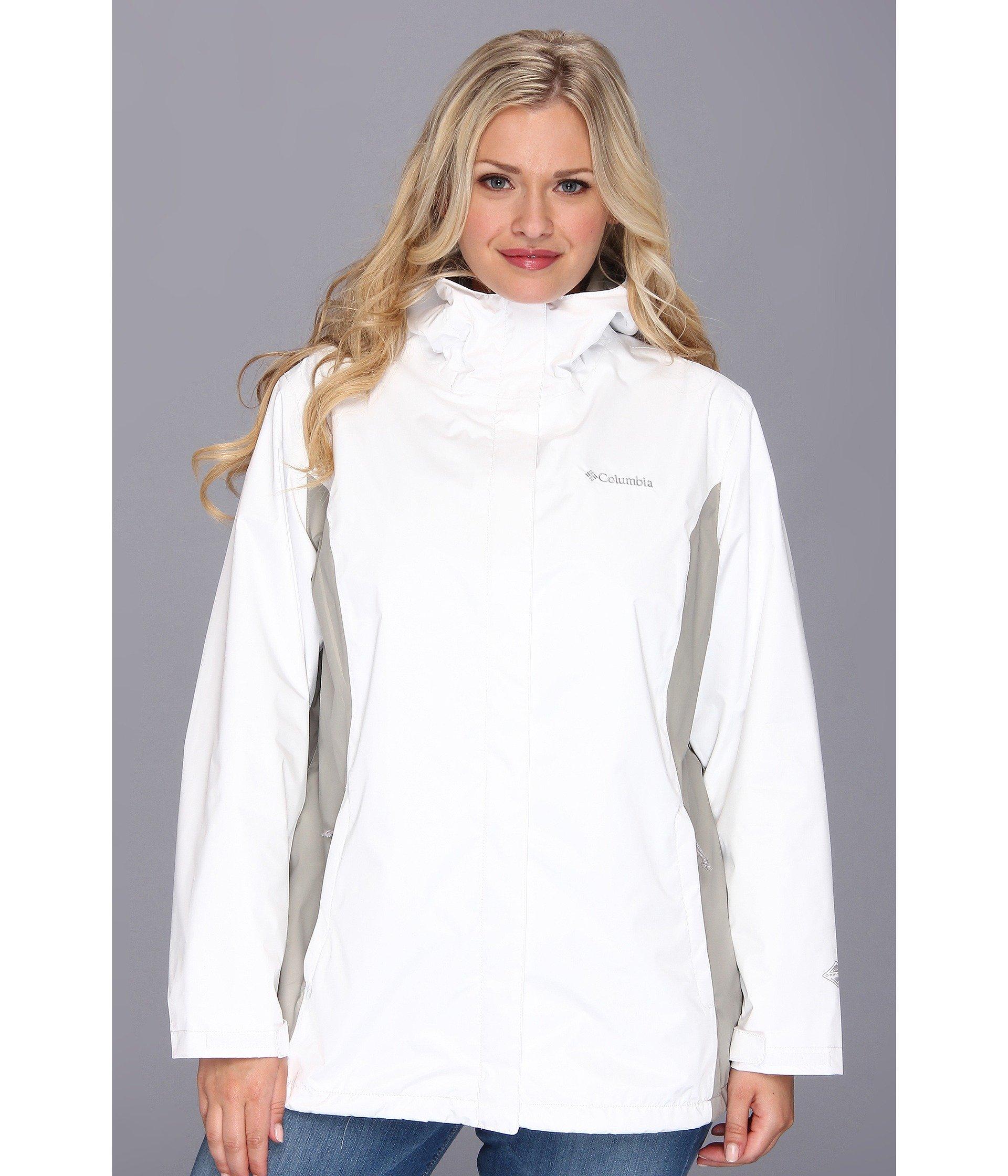 columbia white fur jacket