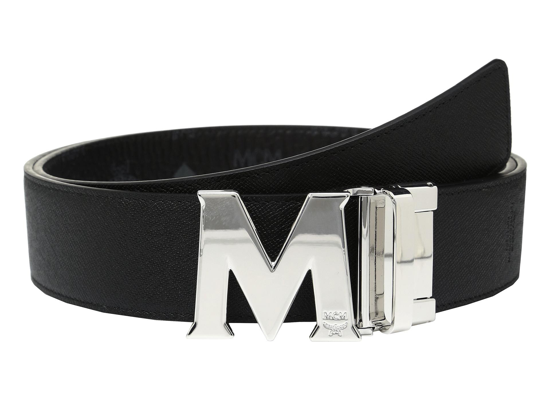 MCM Claus Reversible Silver Buckle Belt (black) Men&#39;s Belts in Black for Men - Lyst
