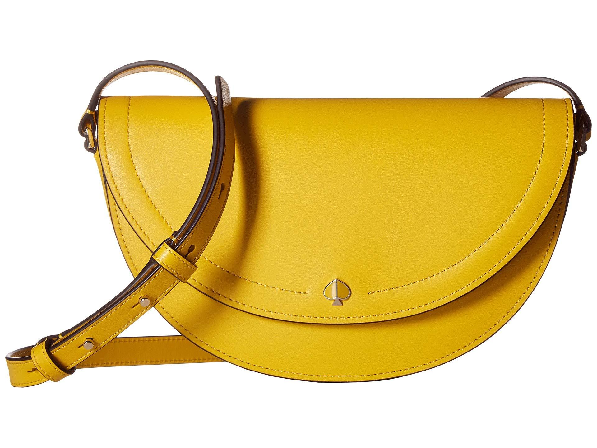 Kate Spade Andi Half Moon Crossbody in Yellow Lyst